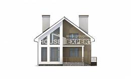 170-006-Л Проект двухэтажного дома с мансардным этажом, экономичный дом из теплоблока Шымкент, House Expert