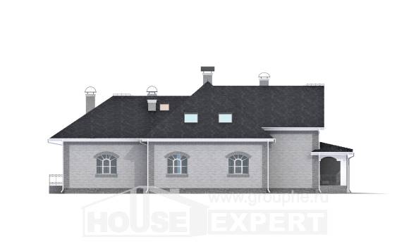 385-001-П Проект двухэтажного дома мансардой, гараж, красивый домик из керамзитобетонных блоков Атырау, House Expert
