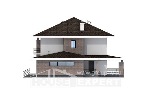 275-002-П Проект двухэтажного дома, гараж, просторный домик из кирпича, Тараз