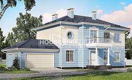 285-003-Л Проект двухэтажного дома, гараж, современный домик из кирпича Актау, House Expert