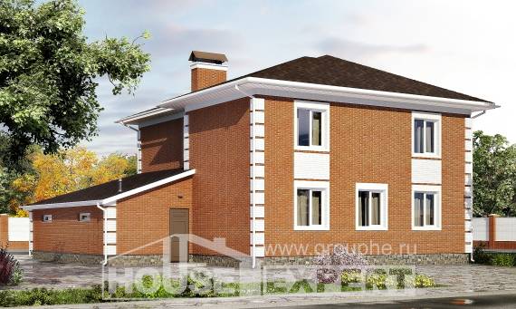 220-004-Л Проект двухэтажного дома, гараж, классический дом из кирпича Усть-Каменогорск, House Expert