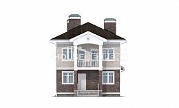 120-001-Л Проект двухэтажного дома, красивый коттедж из поризованных блоков, House Expert