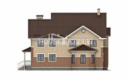 300-004-Л Проект двухэтажного дома, красивый коттедж из твинблока Уральск, House Expert