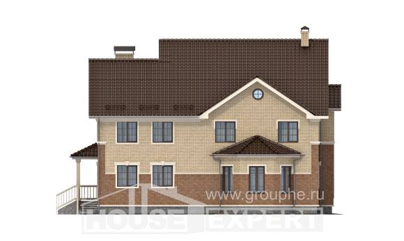 300-004-Л Проект двухэтажного дома, красивый коттедж из твинблока Уральск, House Expert