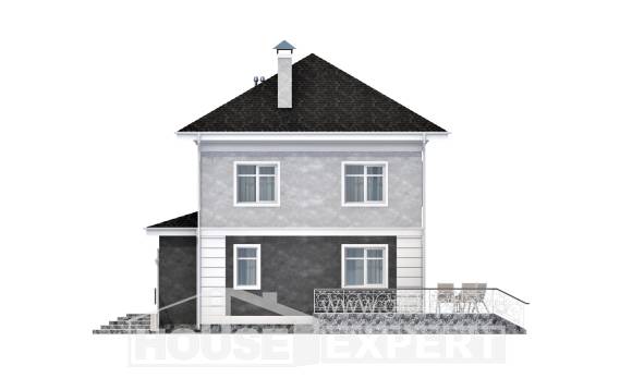 090-003-П Проект двухэтажного дома, уютный коттедж из пеноблока, Тараз