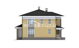 155-011-Л Проект двухэтажного дома, небольшой коттедж из блока Петропавловск, House Expert