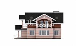155-009-Л Проект двухэтажного дома мансардный этаж, классический загородный дом из газобетона Актау, House Expert