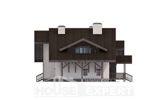 270-001-Л Проект двухэтажного дома мансардный этаж и гаражом, красивый дом из кирпича, Талдыкорган