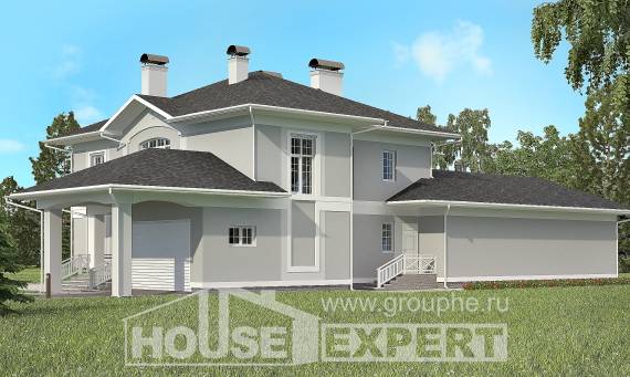 360-001-П Проект двухэтажного дома, гараж, современный коттедж из кирпича Уральск, House Expert