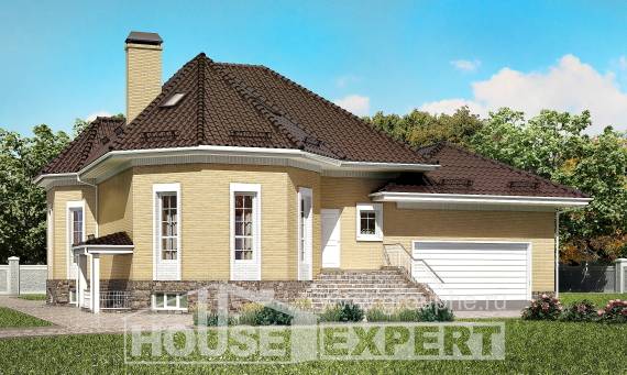 400-001-П Проект трехэтажного дома с мансардой и гаражом, огромный загородный дом из газосиликатных блоков Жанаозен, House Expert