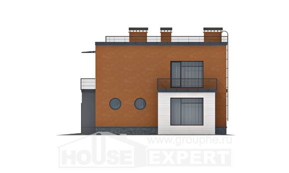 260-002-Л Проект двухэтажного дома, гараж, современный домик из теплоблока, Тараз