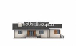 135-002-П Проект одноэтажного дома, гараж, экономичный домик из керамзитобетонных блоков, Экибастуз