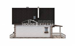 140-002-Л Проект двухэтажного дома с мансардой, бюджетный дом из блока, House Expert