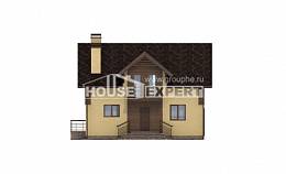 150-009-Л Проект двухэтажного дома с мансардой, бюджетный домик из арболита, Уральск