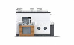 260-002-П Проект двухэтажного дома и гаражом, классический дом из твинблока Тараз, House Expert