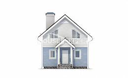 095-002-П Проект двухэтажного дома с мансардой, бюджетный домик из твинблока, Кокшетау