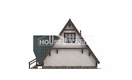 070-003-П Проект двухэтажного дома мансардой, красивый домик из дерева, Уральск