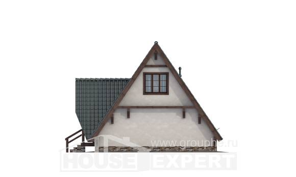 070-003-П Проект двухэтажного дома с мансардным этажом, красивый загородный дом из бревен, House Expert