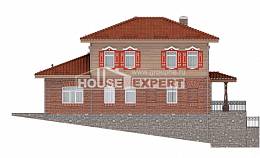 380-002-Л Проект трехэтажного дома и гаражом, просторный коттедж из кирпича, Актау