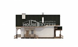 250-003-Л Проект двухэтажного дома мансардой, большой домик из пеноблока, Кокшетау