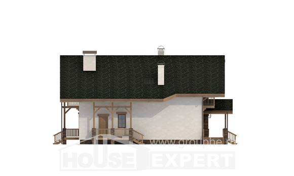 250-003-Л Проект двухэтажного дома мансардный этаж, большой загородный дом из бризолита, Кокшетау