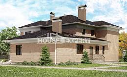 520-001-П Проект трехэтажного дома, большой дом из блока Туркестан, House Expert