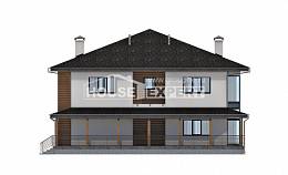 245-001-П Проект двухэтажного дома, простой загородный дом из поризованных блоков, Экибастуз