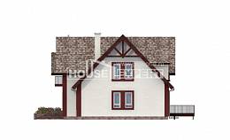 300-008-Л Проект двухэтажного дома мансардный этаж и гаражом, классический домик из арболита Экибастуз, House Expert