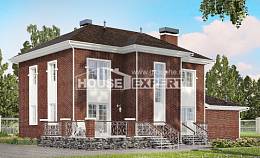 180-006-Л Проект двухэтажного дома и гаражом, просторный загородный дом из кирпича Алма-Ата, House Expert