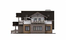180-011-Л Проект двухэтажного дома с мансардным этажом, гараж, средний коттедж из керамзитобетонных блоков, Экибастуз