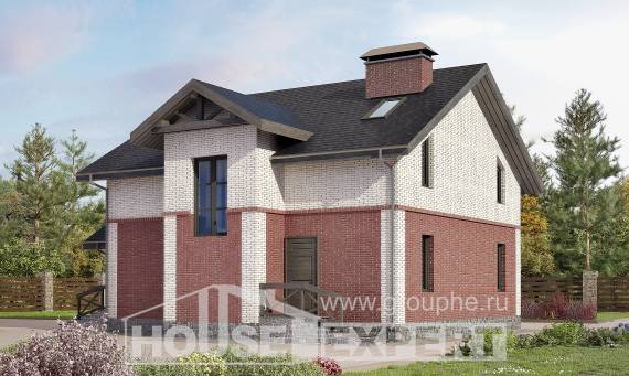 160-014-Л Проект двухэтажного дома, классический домик из газобетона Жанаозен, House Expert