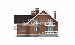 215-001-П Проект двухэтажного дома мансардой и гаражом, уютный дом из газосиликатных блоков, House Expert