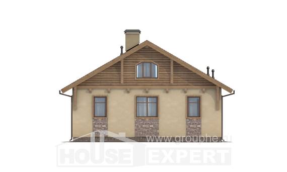 080-002-П Проект одноэтажного дома, дешевый домик из пеноблока Темиртау, House Expert
