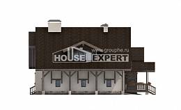 340-003-П Проект двухэтажного дома с мансардой и гаражом, красивый загородный дом из кирпича Туркестан, House Expert