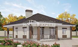 100-004-Л Проект одноэтажного дома, классический дом из арболита Туркестан, House Expert