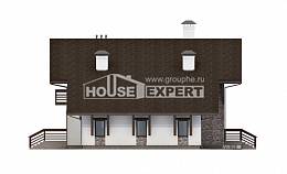 280-001-П Проект двухэтажного дома с мансардой, гараж, красивый загородный дом из кирпича, Тараз