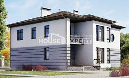 300-006-Л Проект двухэтажного дома и гаражом, современный дом из кирпича, Усть-Каменогорск