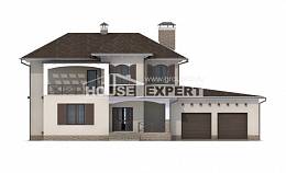 285-002-П Проект двухэтажного дома, гараж, большой домик из кирпича, Караганда