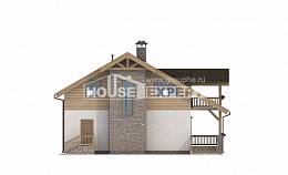 150-004-П Проект двухэтажного дома с мансардным этажом, небольшой загородный дом из газобетона, House Expert