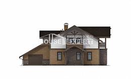 180-011-Л Проект двухэтажного дома с мансардой, гараж, современный домик из арболита, House Expert