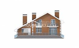 190-006-П Проект двухэтажного дома с мансардным этажом и гаражом, средний дом из бризолита Кокшетау, House Expert