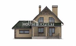 160-007-П Проект двухэтажного дома с мансардным этажом, гараж, уютный домик из арболита Тараз, House Expert
