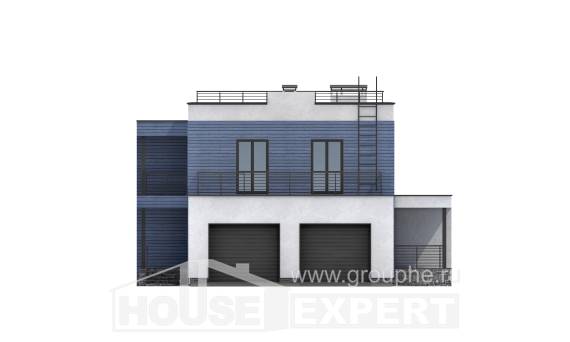 180-012-Л Проект двухэтажного дома, гараж, классический дом из кирпича, Рудный