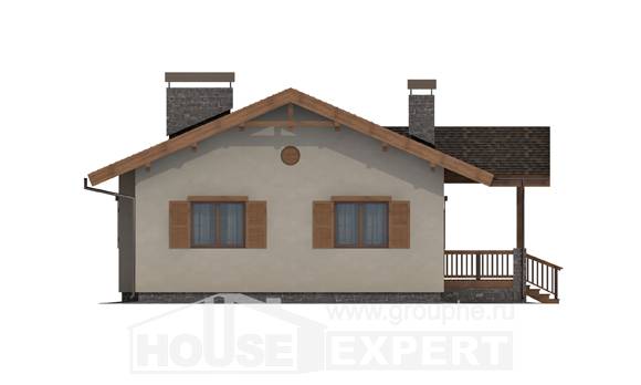 090-002-Л Проект одноэтажного дома, компактный загородный дом из кирпича, Атырау