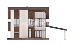 230-001-П Проект двухэтажного дома мансардный этаж, современный загородный дом из кирпича Актобе, House Expert