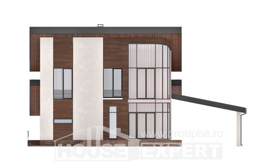 230-001-П Проект двухэтажного дома с мансардой, просторный коттедж из кирпича, Караганда