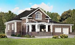 490-001-П Проект трехэтажного дома с мансардой, гараж, современный домик из кирпича Тараз, House Expert