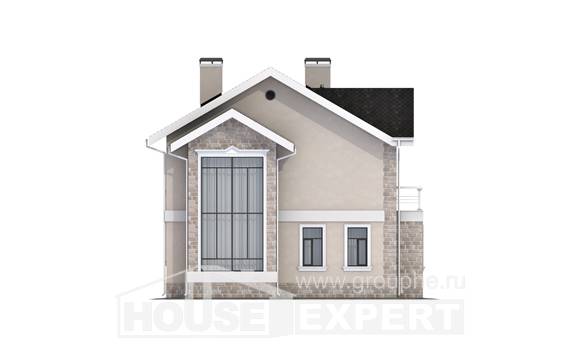 170-008-Л Проект двухэтажного дома, доступный домик из керамзитобетонных блоков, Талдыкорган