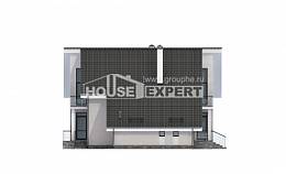 200-007-Л Проект двухэтажного дома мансардный этаж, гараж, средний домик из теплоблока Кокшетау, House Expert