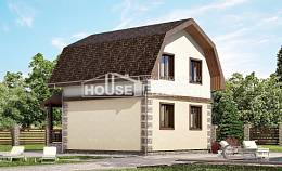 070-004-П Проект двухэтажного дома мансардой, экономичный домик из газобетона Талдыкорган, House Expert